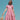 Primrose Pink Tiered Block Print Cotton Maxi Dress